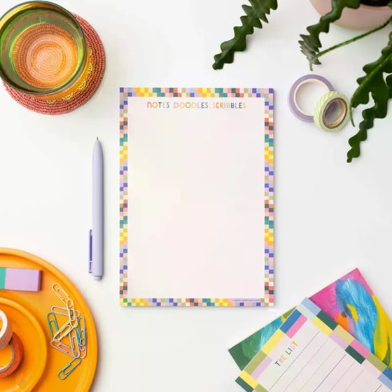 Σημειωματάριο Raspberry Blossom Rainbow Squares Scribbles image 1