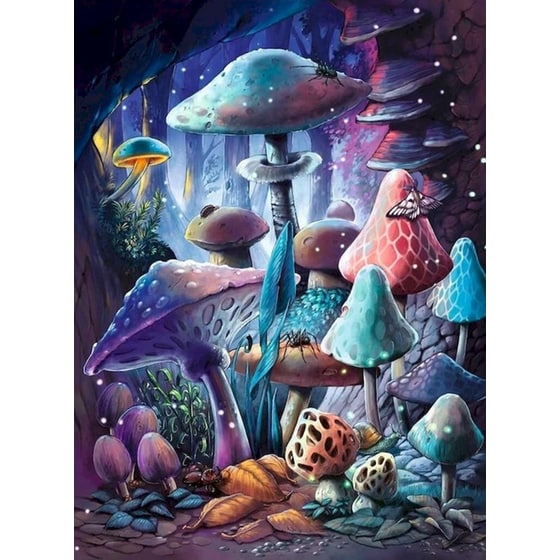 Παζλ Φωσφοριζέ Ravensburger Μανιτάρια Glow In The Dark (500 Κομμάτια) image 2