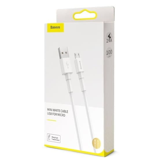 Baseus Durable Usb Cable / Micro Usb 2.4a 1m White (camsw-02) image 2
