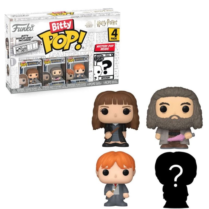 Funko Bitty Pop! - Wizarding World: Harry Potter - Hermione Granger/Rubeus Hagrid/Ron Weasley And Mystery Figure 4-pack