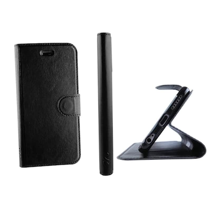 Θήκη Huawei Y6 - Volte-Tel Leather TPU Stand Book - Black VOLTE-TEL
