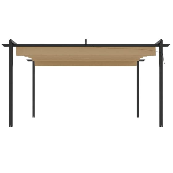 Κιόσκι Κήπου Vidaxl Ατσάλινο 4x3x2.2m - Taupe image 3