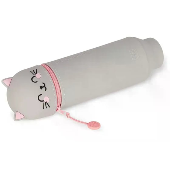 Κασετίνα Βαρελάκι Legami Σιλικόνης 2 in 1 Kawaii Kitty image 2