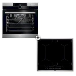 AEG IKE64450XB & BSK999330M 70 Lt Inox Eντοιχιζόμενο Σετ Φούρνος και Εστία