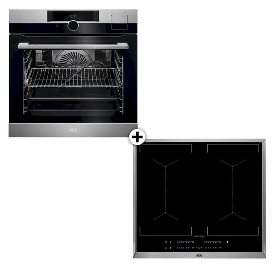 AEG IKE64450XB & BSK999330M 70 Lt Inox Eντοιχιζόμενο Σετ Φούρνος και Εστία image 0