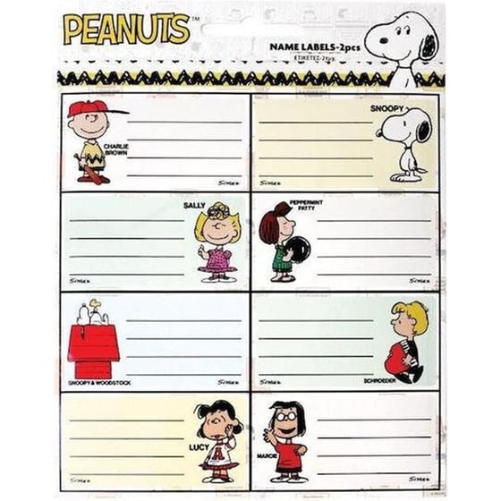 Αυτοκόλλητες Ετικέτες Back Me Up Peanuts 2 Τεμάχια image 0