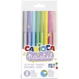 Μαρκαδόροι Carioca Pastel Fine Tip 8 Τεμάχια