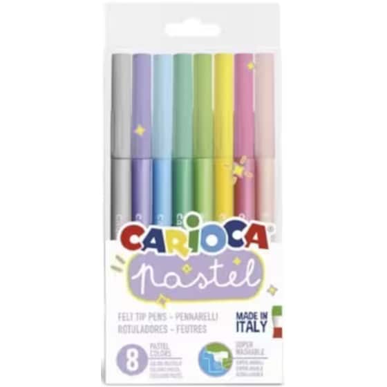 Μαρκαδόροι Carioca Pastel Fine Tip 8 Τεμάχια image 0