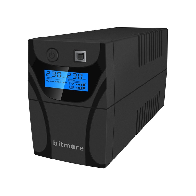 BITMORE UPS Bitmore U850LCD 850VA 480W Ανθρακί