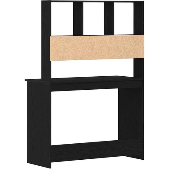 Γραφείο VidaXL με Ράφια από Τεχνητό Ξύλο 102x45x148 cm - Μαύρη Δρυς image 5