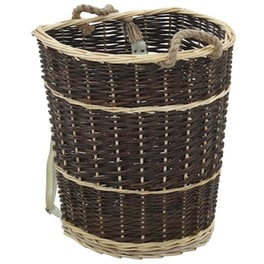 Vidaxl Καλάθι Πλάτης Για Μεταφορά Ξύλων 44,5x37x50 Εκ. Από Φυσική Ιτιά
