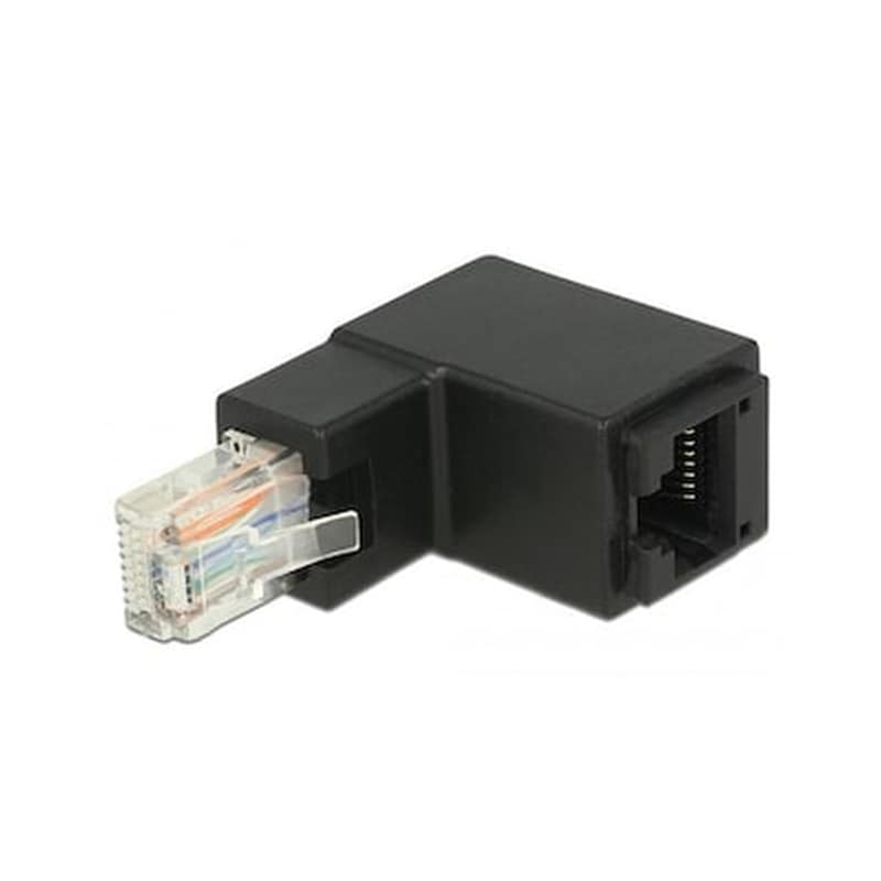 DELOCK Αντάπτορας Delock Rj45 Male Angled To Rj45 Female Cat.6 Utp