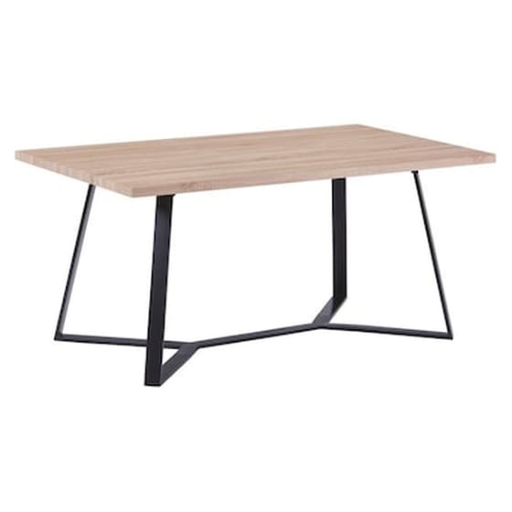 Τραπεζι Aldwin Hm8551 01 Με Mdf Επιφανεια Sonama Μεταλλικα Ποδια 160x90x75υ Εκ image 0