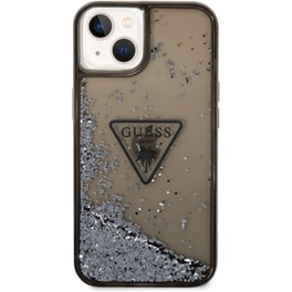 Guess “triangle Glitter Logo Collection” Θήκη Προστασίας Από Σιλικόνη – Iphone 14 Plus (black – Guhcp14mlfctpk)