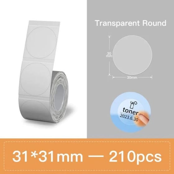 Κασέτα Ετικετογράφου NIIMBOT 31x31mm 210 Ετικέτες - Διάφανο image 1