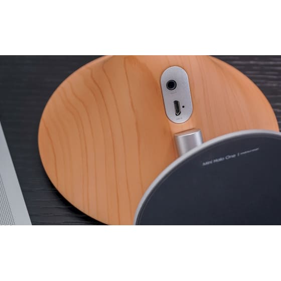 Mini Halo One Beach Wood Φορητό Ηχείο 5W - Ασημί/ Ανοιχτό Καφέ image 3