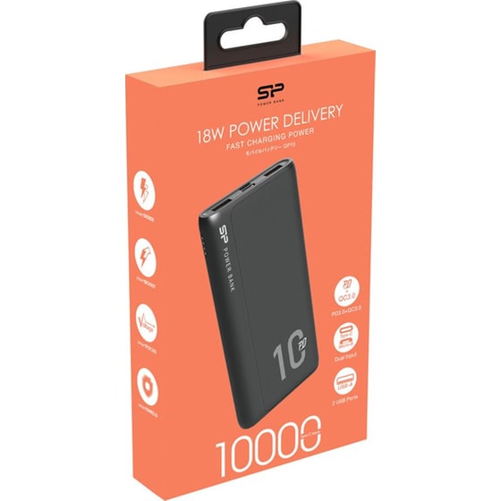 Powerbank Silicon Power QP15 10.000 mAh - Μαύρο image 4