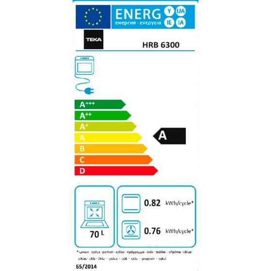 TEKA HRB 6300 AT 70 Lt Μαύρο Εντοιχιζόμενος Φούρνος Άνω Πάγκου image 4