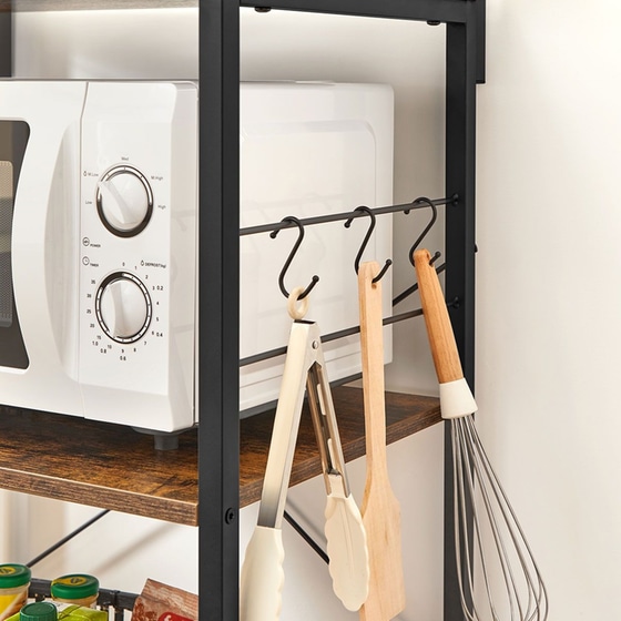 Ραφιέρα Vasagle Kks023b01 από Μοριοσανίδα/Μέταλλο 60x40x134 cm - Καφέ/Μαύρο image 5