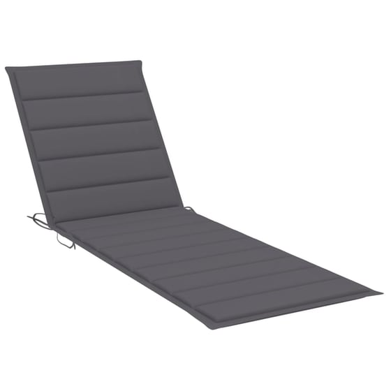 Ξαπλώστρα VidaXL από Μπαμπού 200x130x24-87 cm - Ανθρακί/Καφέ image 4