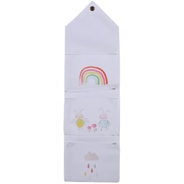 Κρεμαστή Θήκη Οργάνωσης Nef-nef Over The Rainbow 3 Θέσεων Υφασμάτινη 30x100 cm - Λευκό/ Με σχέδιο