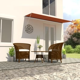 Τέντα Vidaxl Συρόμενη 350x150cm - Πορτοκαλί/Καφέ