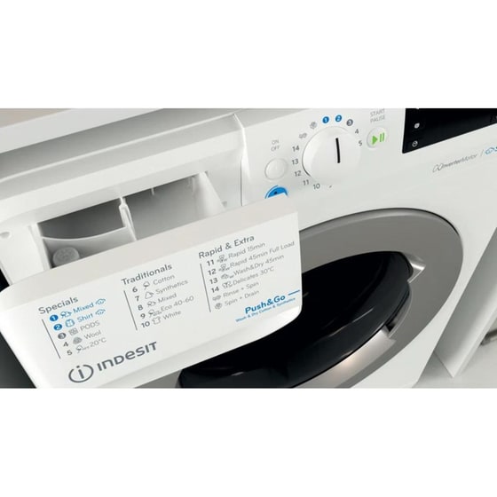 INDESIT BDE 76435 WSV EE 7kg/6kg 1.400 Στροφές Λευκό Πλυντήριο Στεγνωτήριο Ρούχων image 2