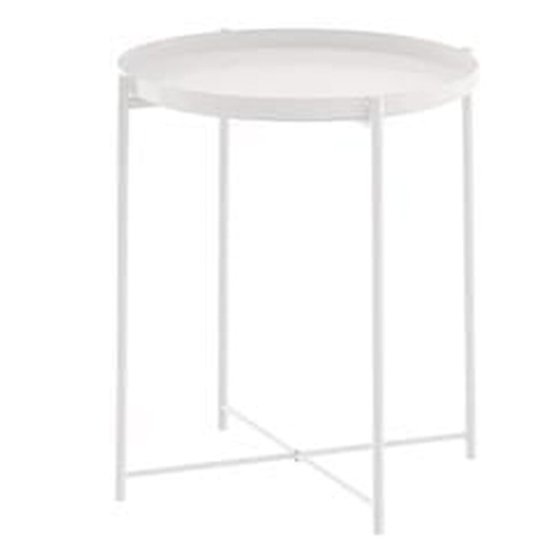 Τραπεζάκι Σαλονιού Nextdeco από Μέταλλο 42x53cm - Λευκό
