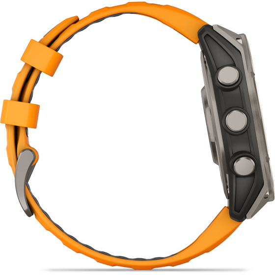 Smartwatch Garmin Fenix 8 47mm - Sapphire, Titanium with Spark Orange/Graphite Silicone Band image 4