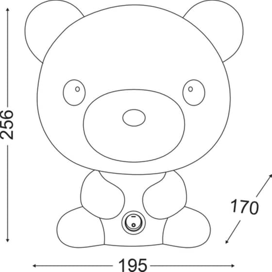 Παιδικό Επιτραπέζιο Φωτιστικό Aca Friends Mt120961w Αρκουδάκι - Λευκό image 1