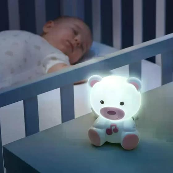 Παιδικό Φωτάκι Νυκτός Led Chicco Αρκουδάκι Ροζ image 1