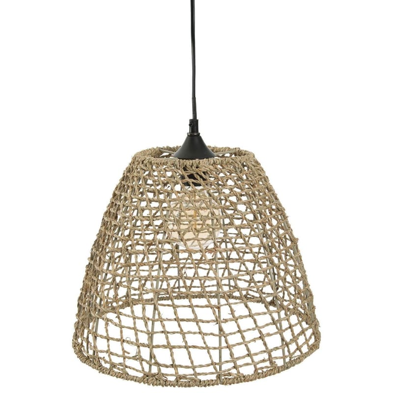 SPITISHOP Φωτιστικό Οροφής Μονόφωτο Spitishop Μεταλλικό Φ35x31 cm - Μπεζ