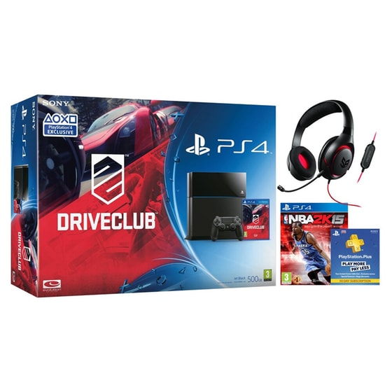 Sony PlayStation 4 - 500GB & Driveclub & NBA 2K15 & 90 Ημέρες PS Plus & Creative Inferno image 0