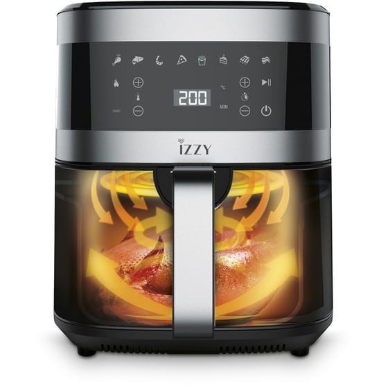 IZZY IZ-8207 XL Digital με Αποσπώμενο Κάδο 1800 W 7 L Inox Φριτέζα Αέρος image 2