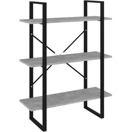 Βιβλιοθήκη VidaXL από Μέταλλο 80x30x105 cm - Γκρι