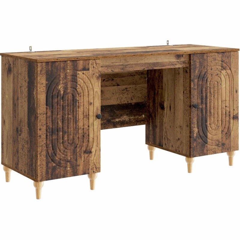 Γραφείο VidaXL από Επεξεργασμένο Ξύλο 142,5x50x75 cm - Παλιό Ξύλο