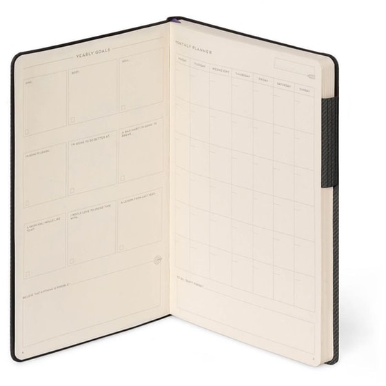 Σημειωματάριο Legami Ριγέ Large Deep Graphite image 3