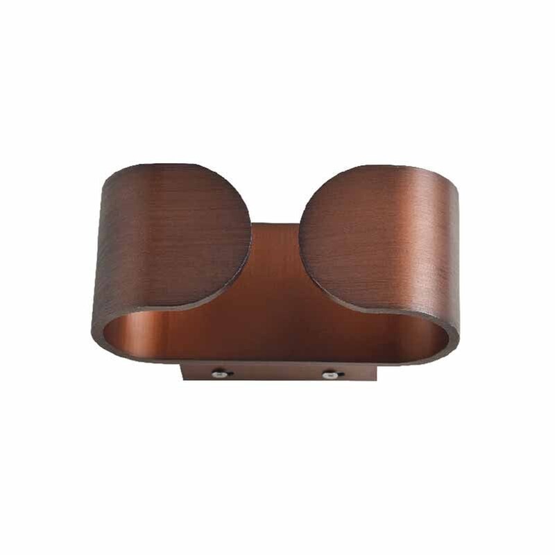 ACA DECOR Απλίκα Τοίχου Led Aca Nephele L35049wd Μεταλλική 16x9x7 cm - Καφέ