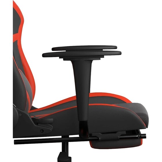 Καρέκλα Gaming VIDAXL 345435 με Υποπόδιο από Τεχνητό Δέρμα - Μαύρο image 5