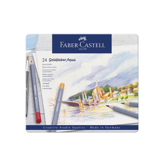 Ξυλομπογιές Ακουαρέλας Faber Castell Goldfaber (24 Χρώματα) image 0