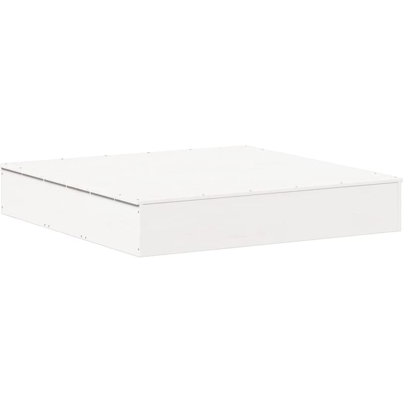 VidaXL Αμμοδόχος με Κάλυμμα 111x111x19.5cm Ξύλινη - Λευκό