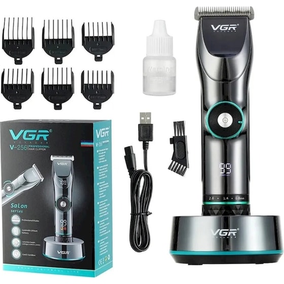 VGR V-256 Κουρευτική Μηχανή Eπαναφορτιζόμενη Γκρι image 4