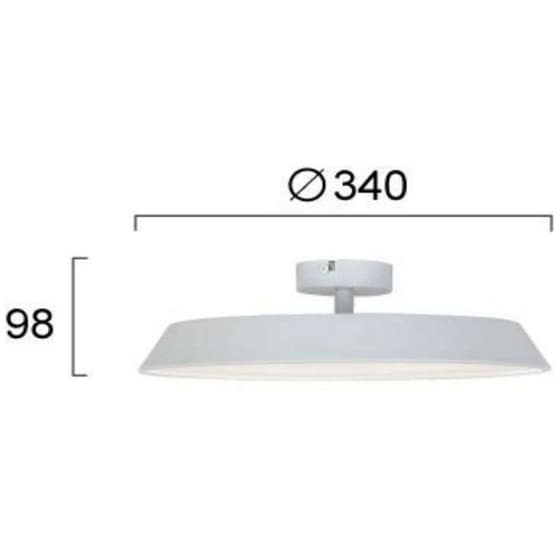 Φωτιστικό Πλαφονιέρα Viokef Flat 4296900 από Πλαστικό/Ατσάλι - Λευκό image 1