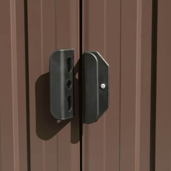 Vidaxl Αποθήκη Κήπου Καφέ 257 X 298 X 178 Εκ. Μεταλλική image 2