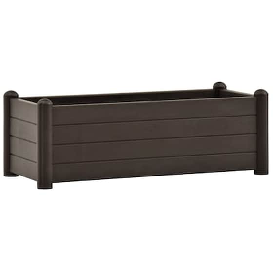 Vidaxl Ζαρντινιέρα Υπερυψωμένη Μόκα 100 X 43 X 35 Εκ. Πολυπροπυλένιο image 2