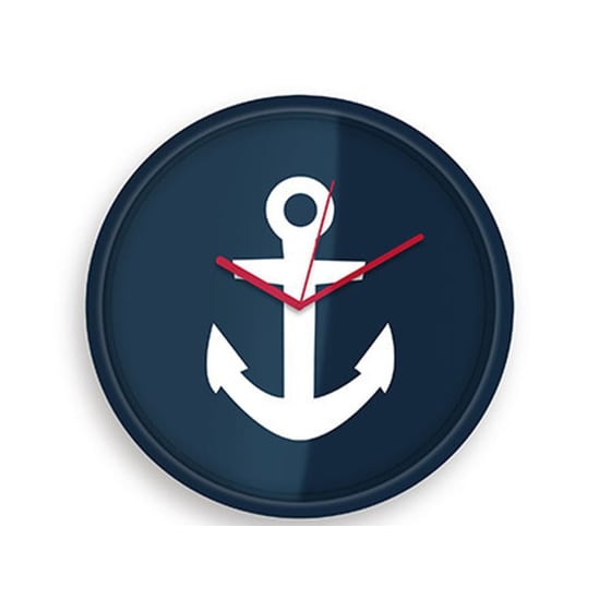 Ρολόι Τοίχου Kikkerland Wall Clock Anchor Μπλε image 0
