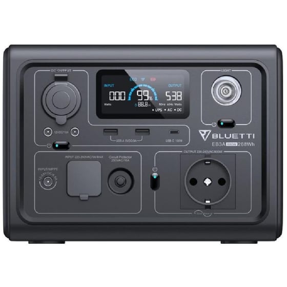 Bluetti Power Station EB3A Χωρητικότητας 268Wh - Μαύρο image 0