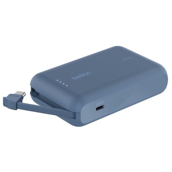 Powerbank Belkin BoostCharge 10.000mAh με Ενσωματωμένο Καλώδιο - Blue image 5