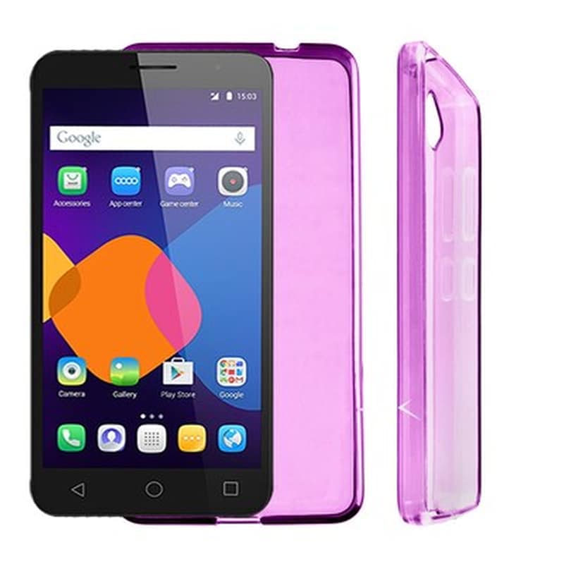 Θήκη Alcatel Pixi 3 - Volte-Tel SlimColor TPU Back Cover Σιλικόνης - Διάφανη Ροζ VOLTE-TEL