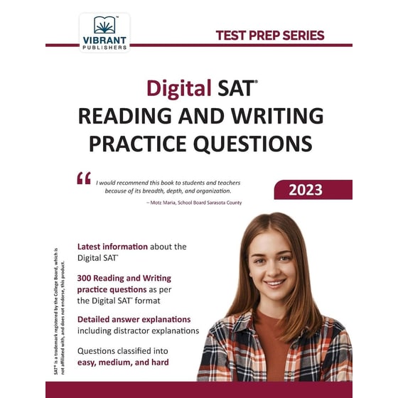 Digital SAT Reading and Writing Practice Questions (Test Prep Series) image 0